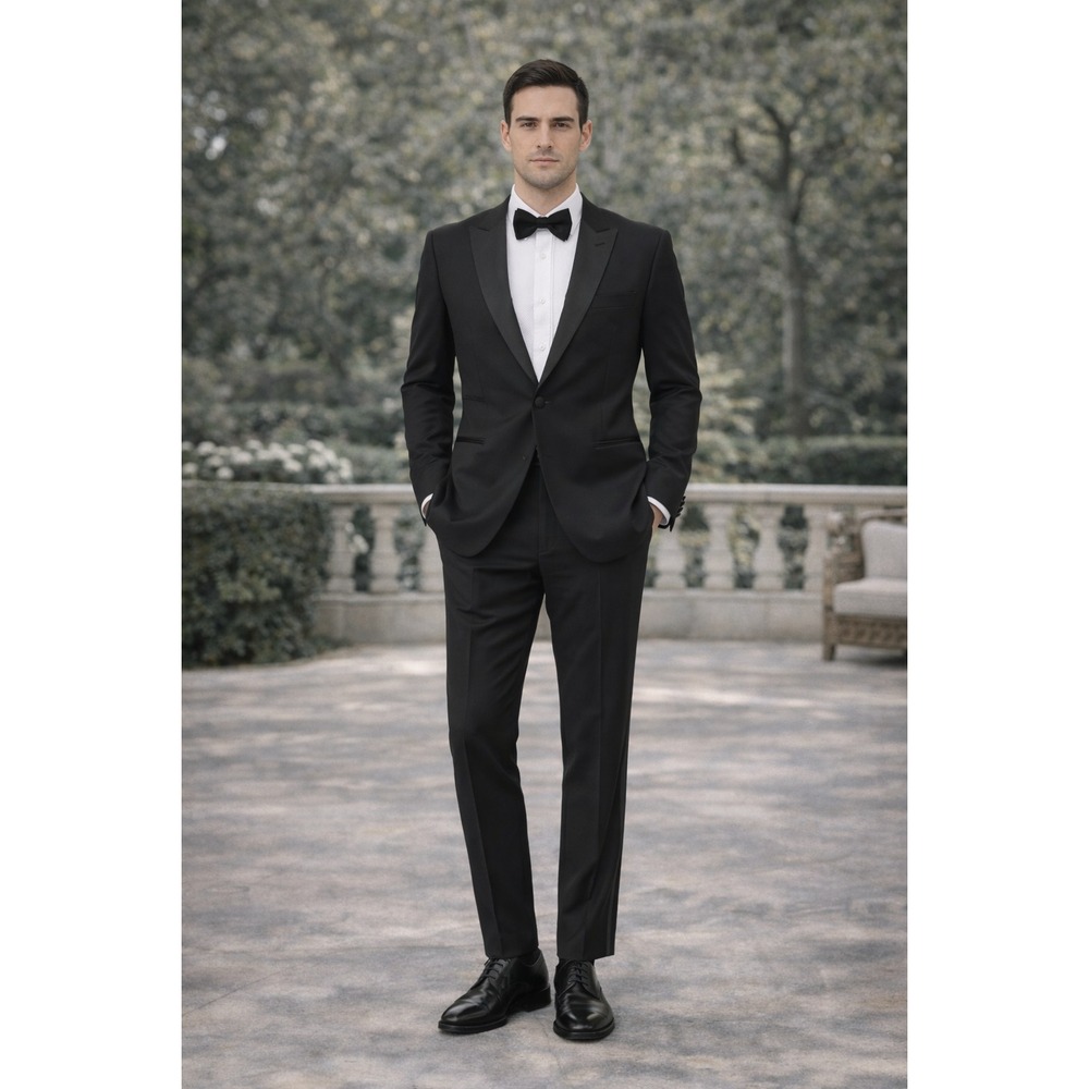 INDOCHINO NEW Black Dress Pants Slim Fit Flat Front Size‎ 34x36